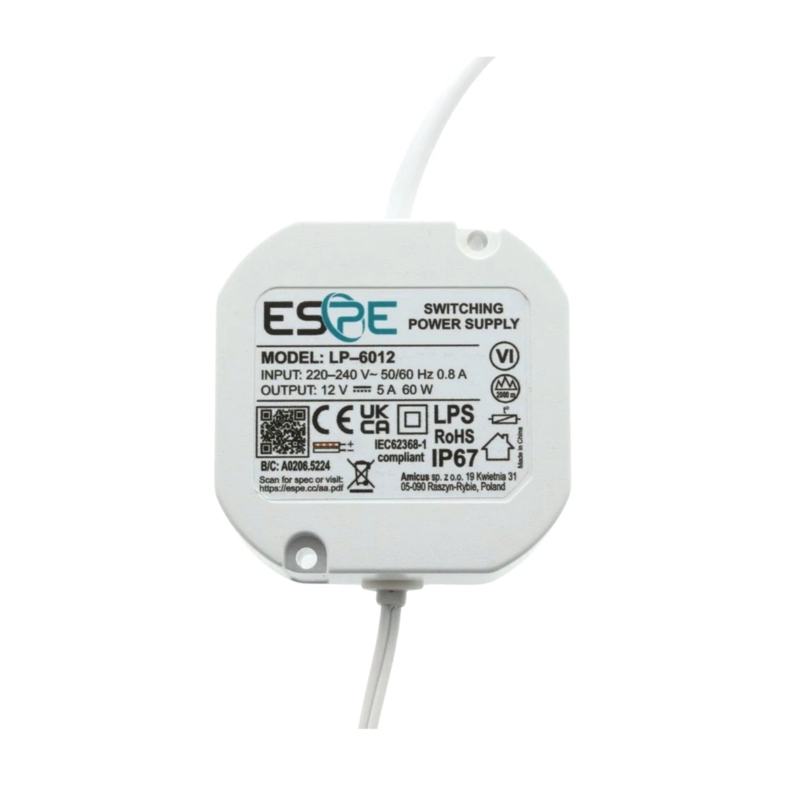 PSU LP-6012 5A 60W 12V PUSHKA