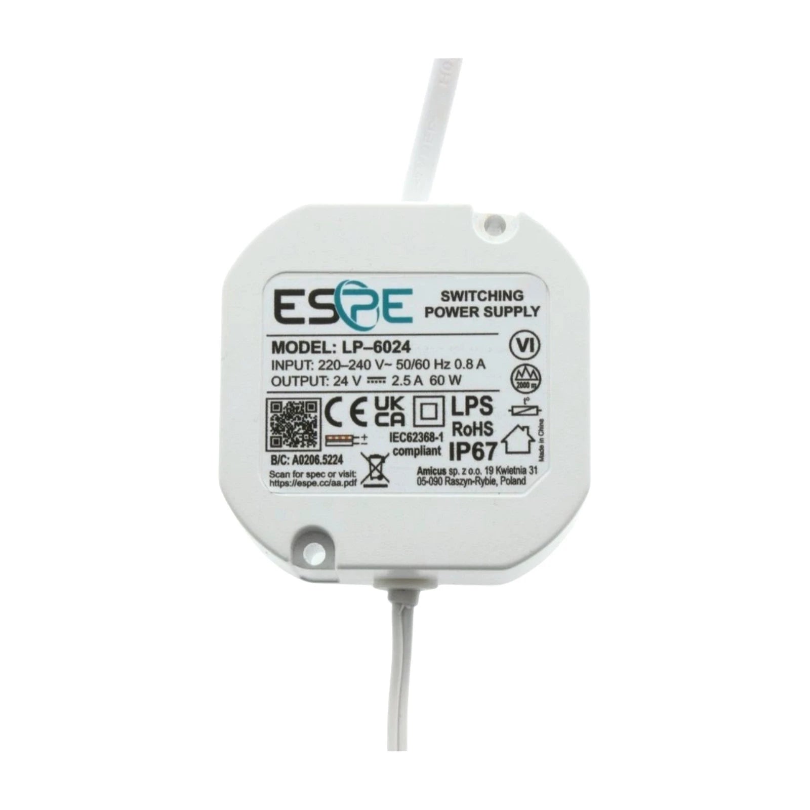 PSU LP-6024 2.5A 60W 24V PUSHKA