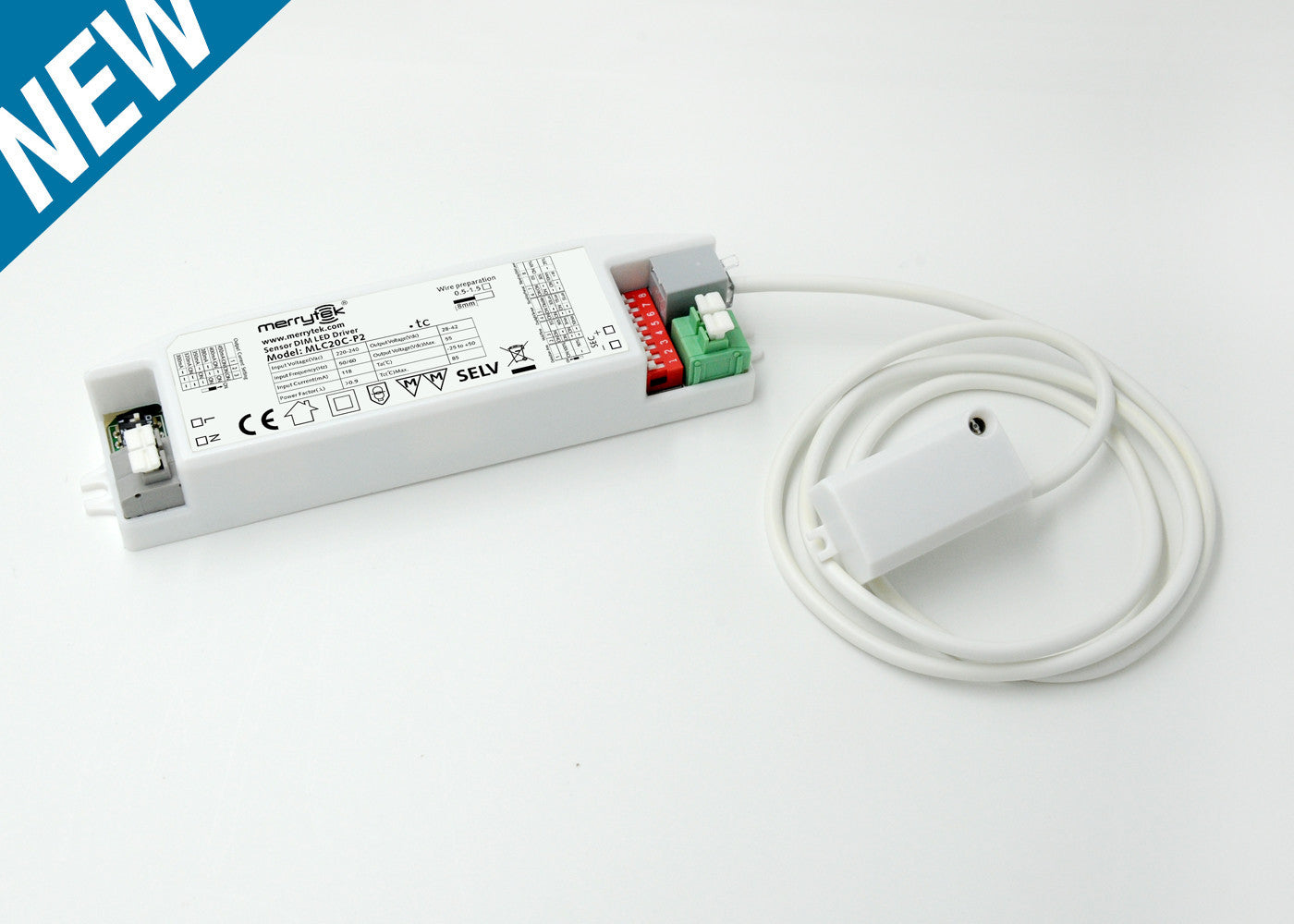 MERRYTEK PSU LED/bewegingssensor Aan/Uit/1-10V DIMM MLC20C-P2