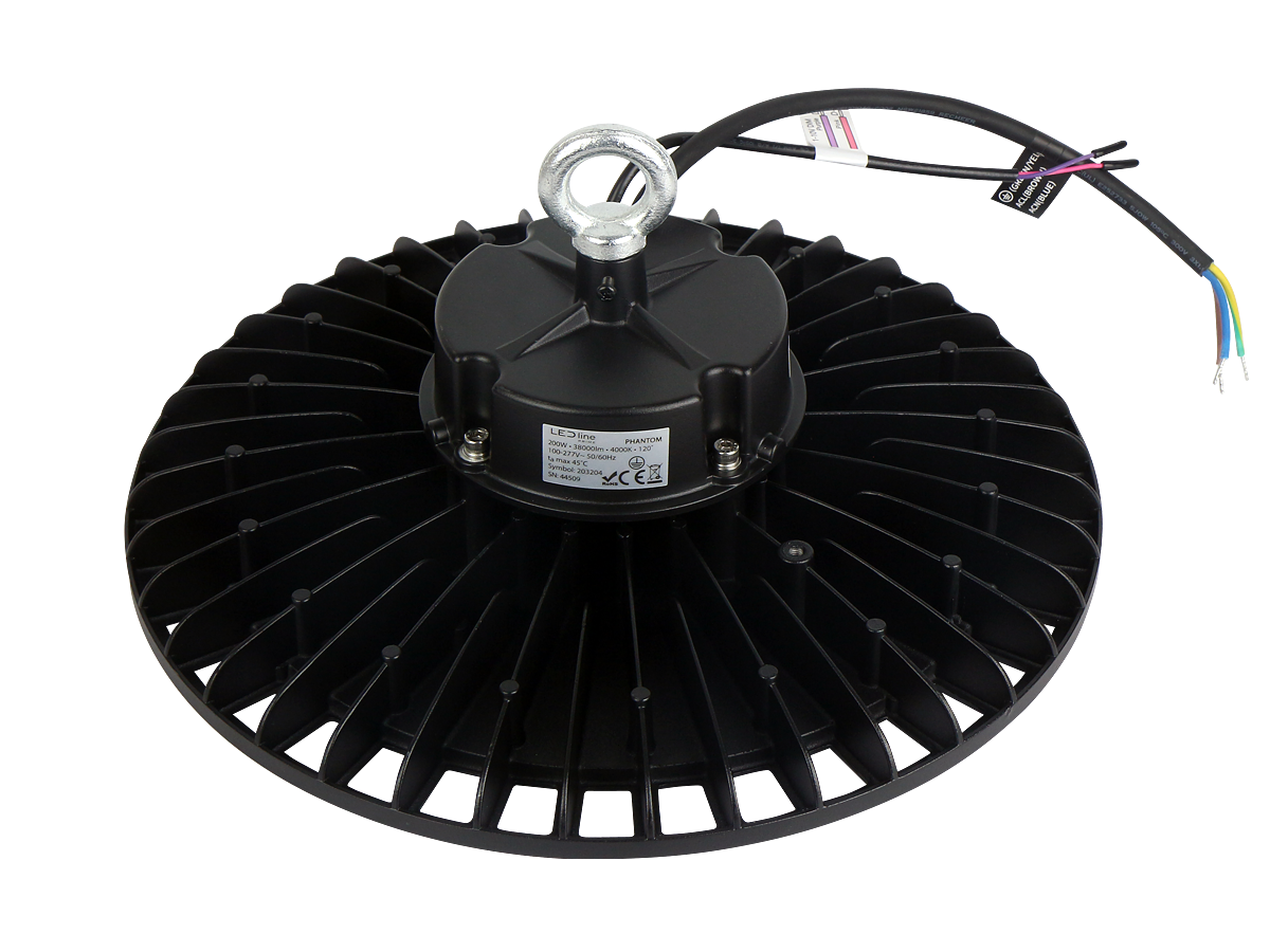 Highbay Armatuur PHANTOM 4000K 200W 38000lm 120° IP65 zwart PRIME 1-10V