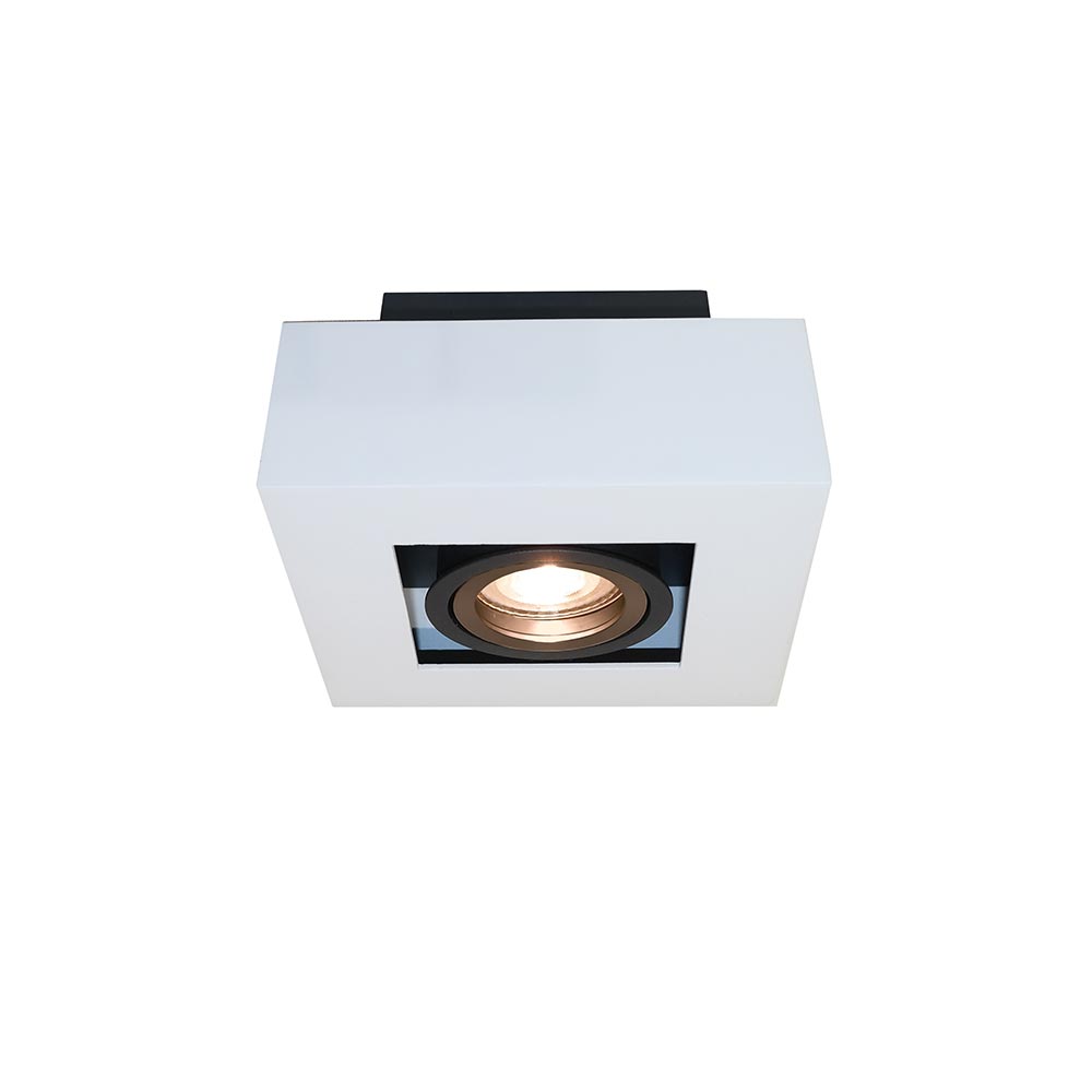 Artdelight Bosco - Opbouwspot - 1 lichts - Wit/zwart