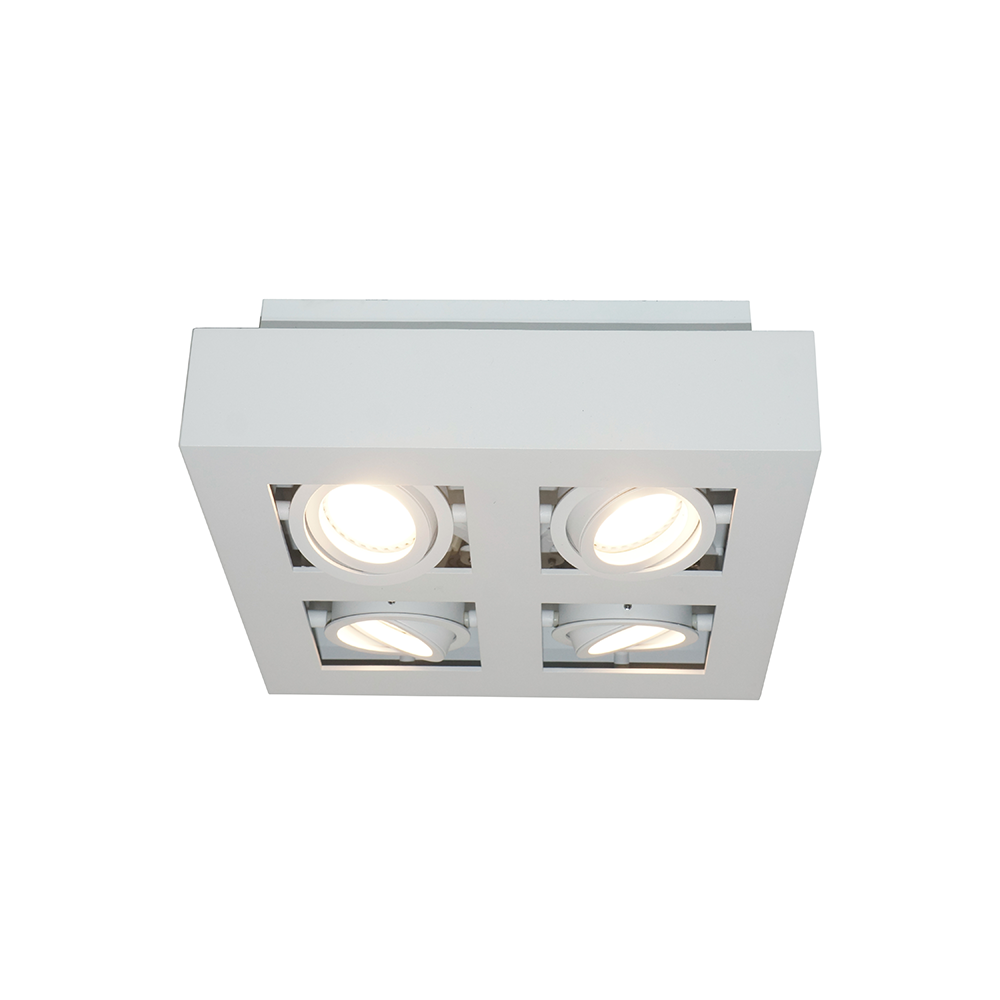 Artdelight Bosco - Opbouwspot - 4 lichts - Wit