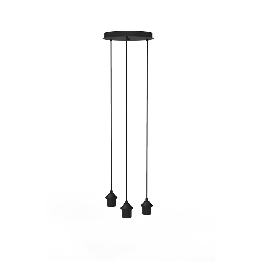 Artdelight Plate - Pladondplaat/Hanglamp - Ø30cm - Zwart