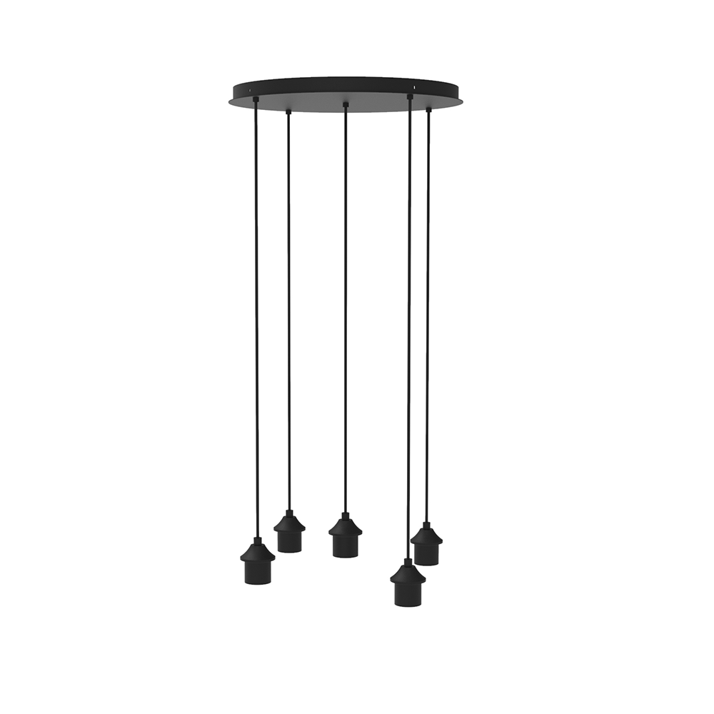 Artdelight Plate - Pladondplaat/Hanglamp - Ø30cm - Zwart