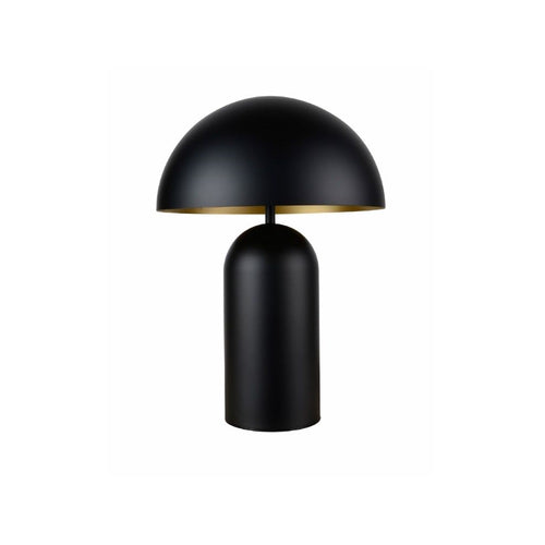 Artdelight Best - Tafellamp - Ø25cm - Zwart/goud