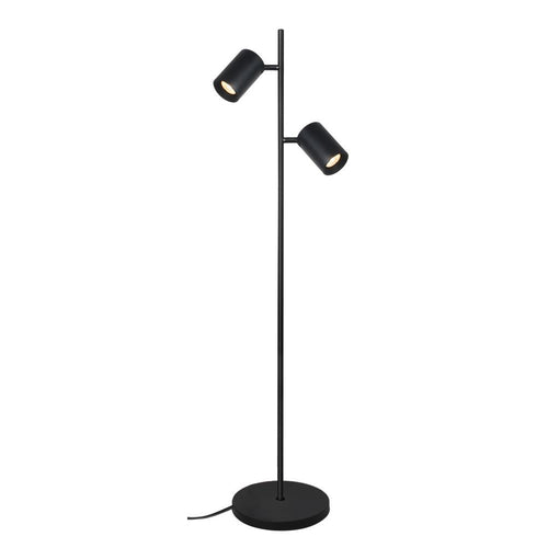 Artdelight Megano - Vloerlamp - 2 lichts - Zwart