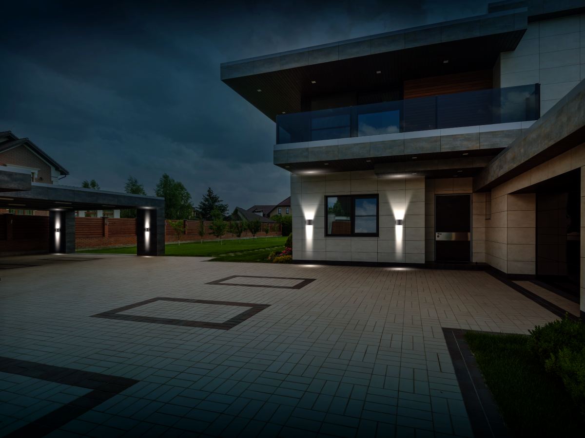 Buitenwandlamp LED 2x3W 3000K IP54 grijs CILINDER LITE