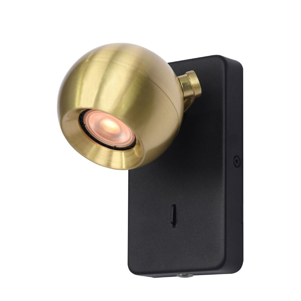 Artdelight Bolero - Wandlamp - Zwart/goud