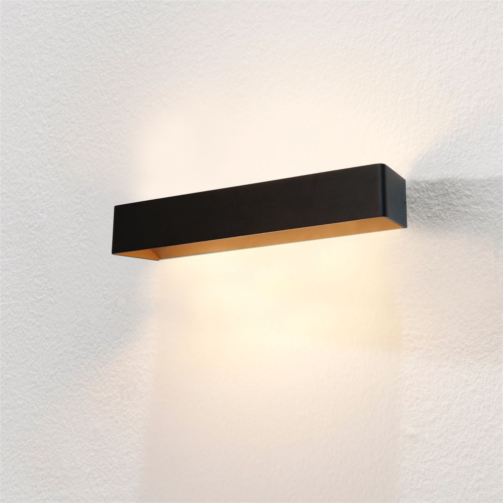 Artdelight Mainz - Wandlamp - Zwart/koper