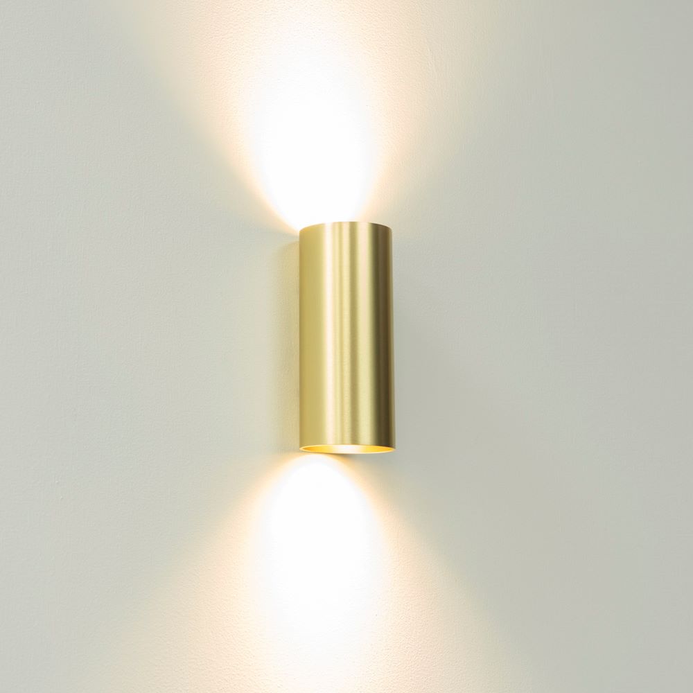 Artdelight Roulo 2 - Wandlamp - Mat goud