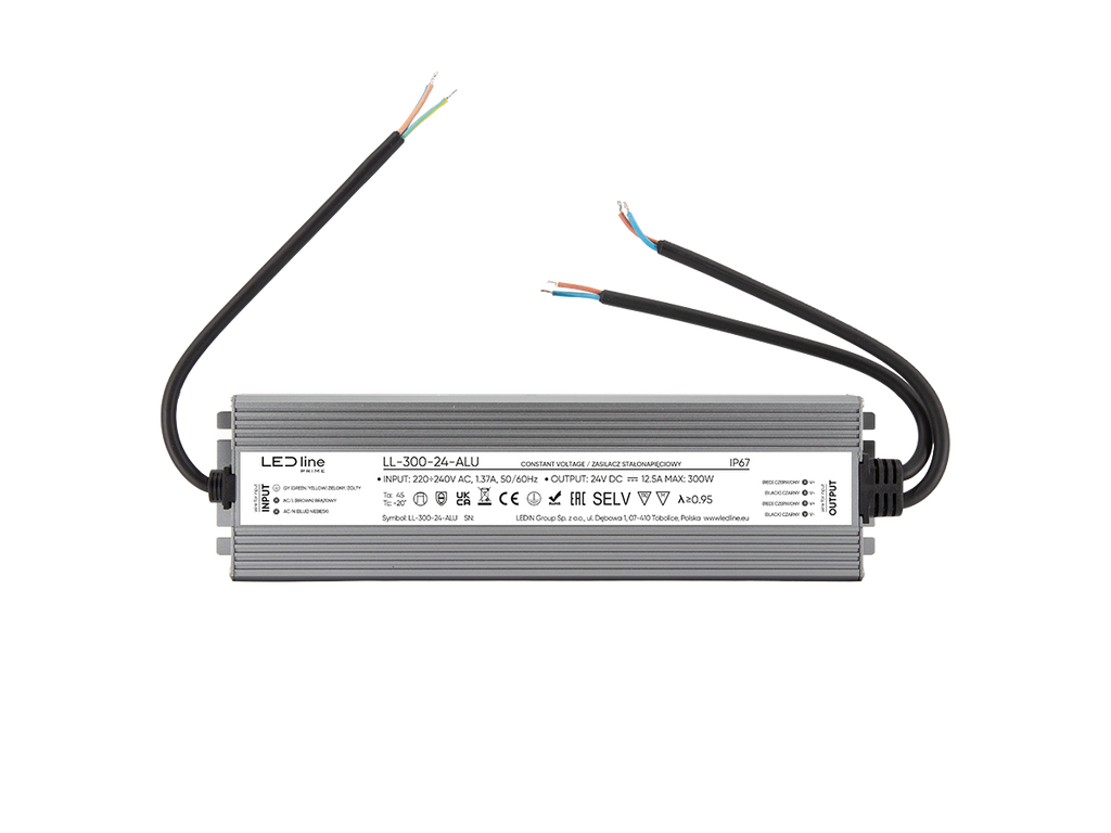 Voeding 300-24 IP67 300W 24V Aluminium PRIME