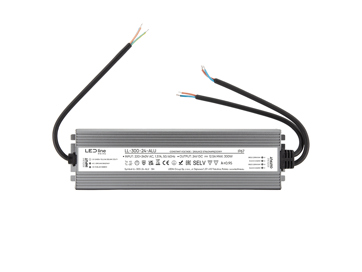 Voeding 300-24 IP67 300W 24V Aluminium PRIME