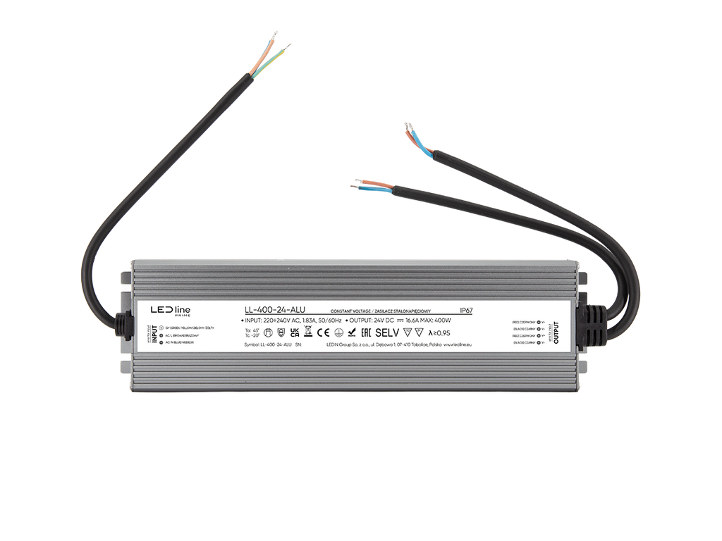 Voeding 400-24 IP67 400W 24V Aluminium PRIME