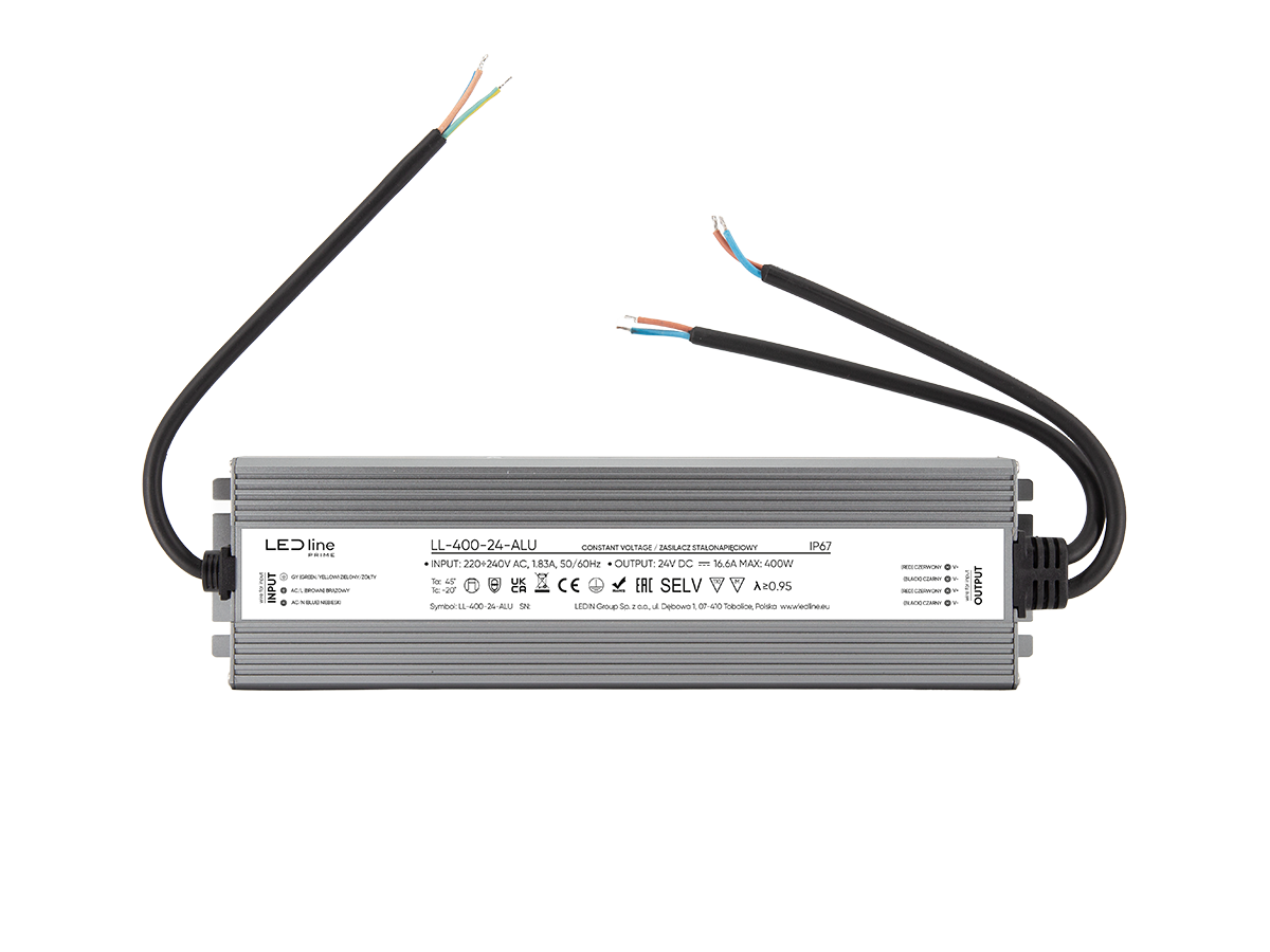 Voeding 400-24 IP67 400W 24V Aluminium PRIME