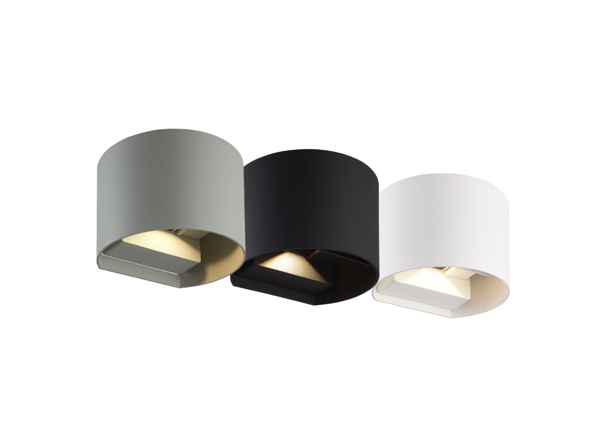 Buiten wandlamp LED 2x3W 3000K IP54 wit CILINDER LITE