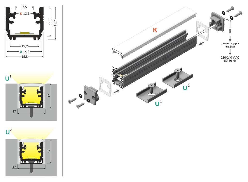 Profiel FLOOR12 K/U 2000 anode.