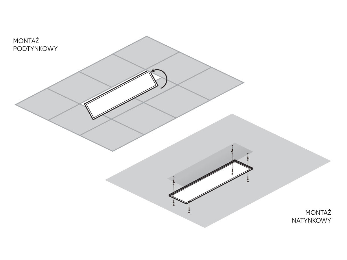 Backlit Paneel 2in1 4000K 30W 3600lm IP20 30x120cm wit Oppervlak/Inbouw PRIME