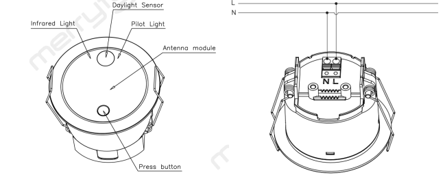 MERRYTEK magnetron aanwezigheidssensor 4m TUYA ZigBee AAN/UIT