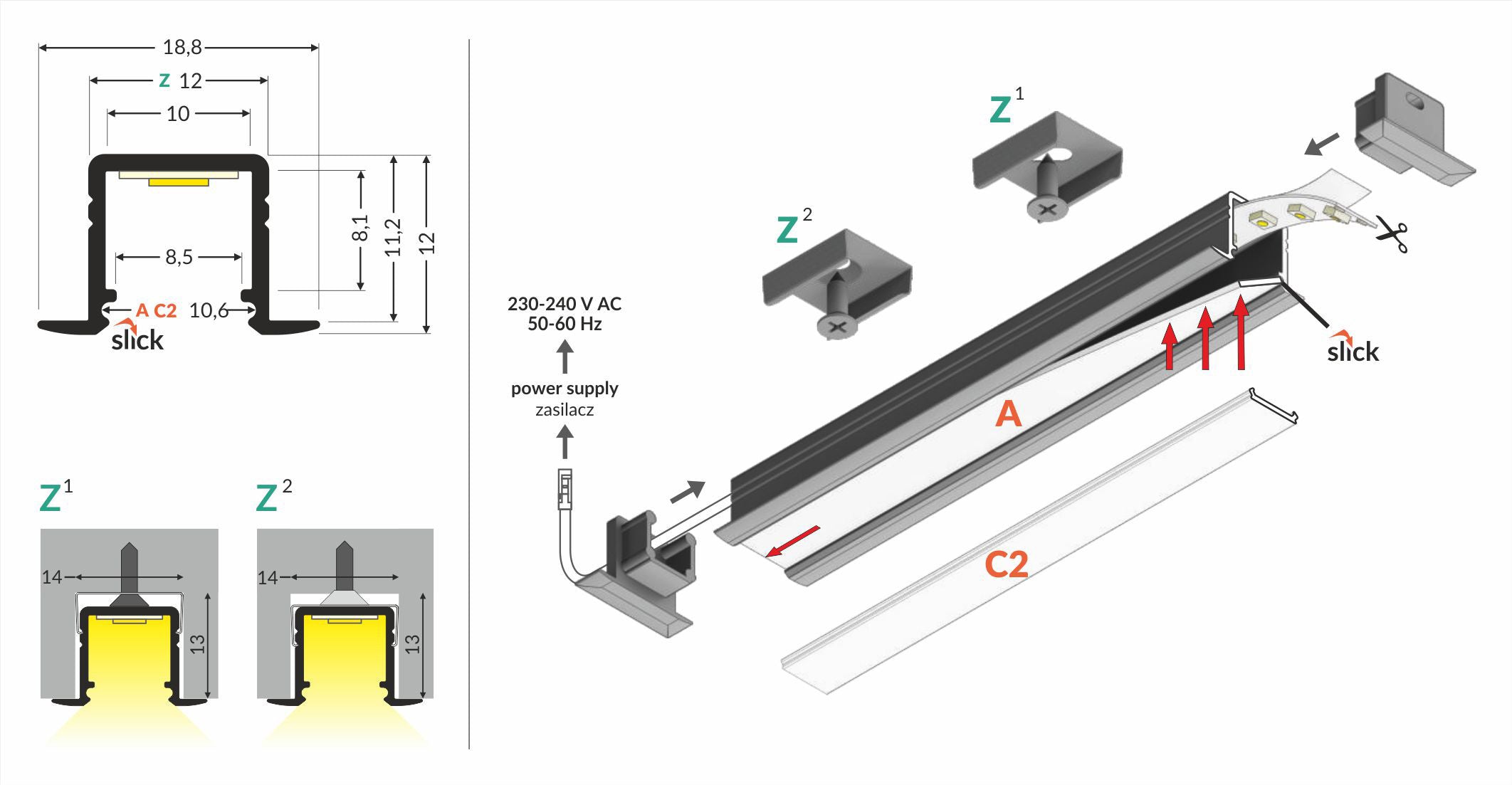 SMART-IN10 A/Z profiel 2000 anode.